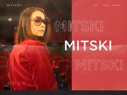 Дизайн сайта для певицы Mitski