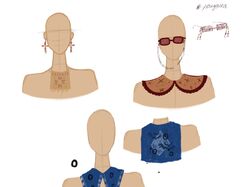 Эскизы по проекту этно украшения