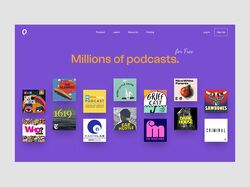 Podcast Streaming Service landing page concept