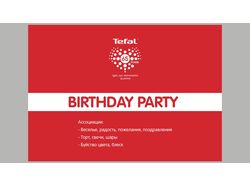 Presentation birthday party for Tefal
