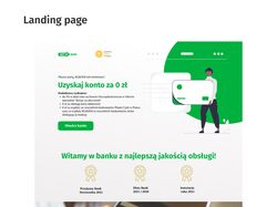 Дизайн одной из страниц для польского банка