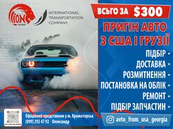Баннер для офиса по пригону авто "Lion"