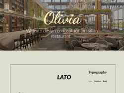 Дизайн сайта для ресторана итальянской кухни
