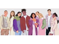 Широкоформатная иллюстрация для ASOS