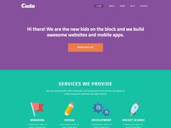 Верстка Landing Page "Cuda"