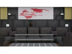 Shelf with a picture Low-poly 3D model