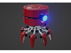 Robot crab low-poly game ready 3d model Low-poly 3