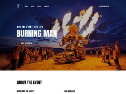 Адаптивная верстка landingPage Burning Man