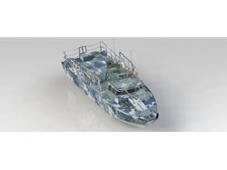 3D модель военного катера