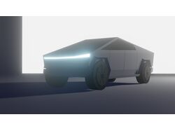 Лоу-поли модель Теслы Кибертрак