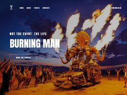 Верстка одностраничного сайта Burning Man