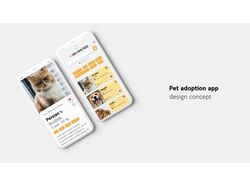 Pet adoption app design concept