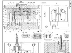 Сборочный чертеж пресс-формы литья под давлением