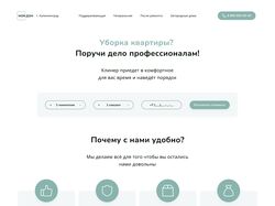 Лендинг клининговой компании «МОЙ ДОМ»