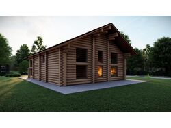Визуализация деревянного дома