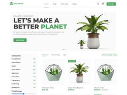 Верстка интернет-магазина "GreenShop"