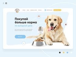 Экран для сайта Корм для котов и собак