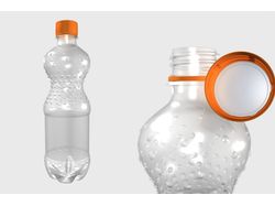 3д модель бутылки фанта 0.5