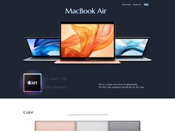 Design of the advertising site of the new MacBook