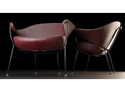 Armchair Murano 3D model PBR Free low-poly 3D mode