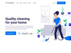 Адаптивная верстка клінінгової компанії Cleaning