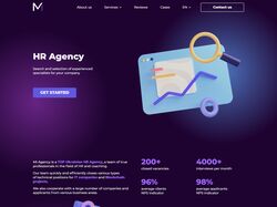 Адаптивная верстка и анимация сайта miagency