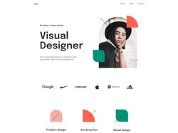 Вёрстка лендинга Visual Designer