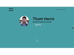 макет сайта портфолио ThomHarris