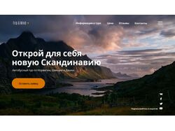 Дизайн первой страницы сайта
