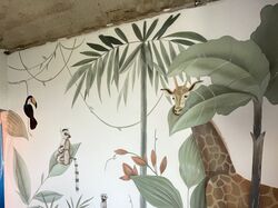 Роспись стены в детской комнате для мальчика .моск