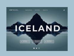 Лендинг туристической компании в Исландию