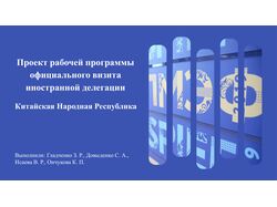 проект рабочей программы официального визита