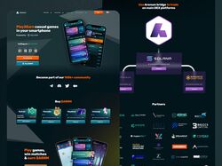 Arenum. Landing page. Cryptocurrency. NFT. Play2Ea