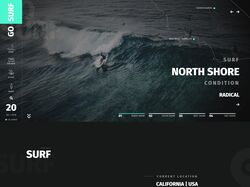 верстка сайта по тематике серфинг