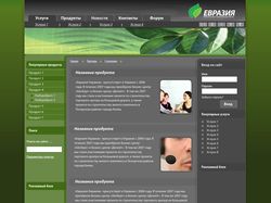Драфт дизайн сайта "Евразия Украина"