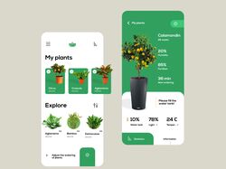 Дизайн экранов для приложения покупки растений