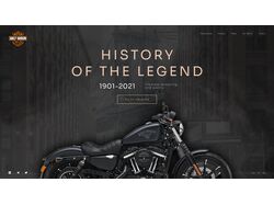 Дизайн макет сайта Harley Davidson