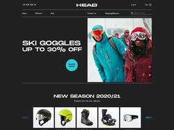 Ski Equipment E-Store | Head - Redesign Concept