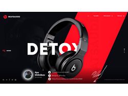 ГЛАВНЫЙ ЭКРАН ДЛЯ ИНТЕРНЕТ МАГАЗИНА BEATSAUDIO:
