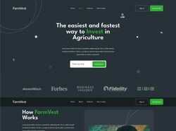 Адаптивная верстка и анимация сайта FarmVest