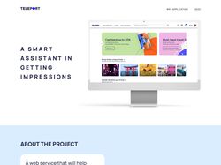 WEB APPLICATION. Educational project/Teleport