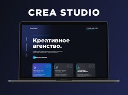 Перший екран для сайту "Crea Studio"