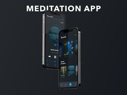 Дизайн моб. додатку "Meditation App"