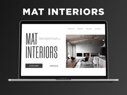 Перший екран для сайту "Mat Interiors"