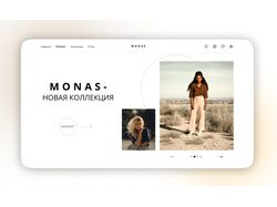 Landing page for a conceptual clothing brand