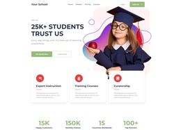 Online School - Landing page
