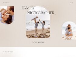Landing page for photographer