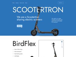 Landing page of scooters