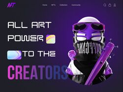 Lending page  "NFT БИРЖА"