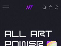 Lending page мобільна версія "NFT БІРЖА"